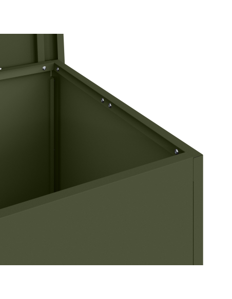 Scatola di Stoccaggio Esterno Verde oliva 80 x 50,5 x 50 cm