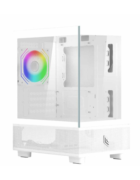 CASE MID-TOWER NO PSU FOBIA WH 2USB3 1USBC 1FAN RGB VETRO L202