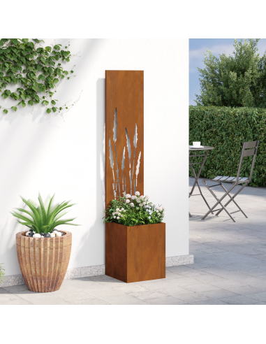 Schermo per privacy in giardino Traforo Ruggine 32 x 140 cm
