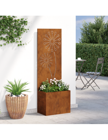Schermo per privacy in giardino Traforo Ruggine 50 x 140 cm