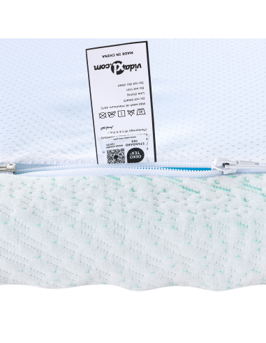 Topper per materasso Bianco e Verde 120 x 200 cm