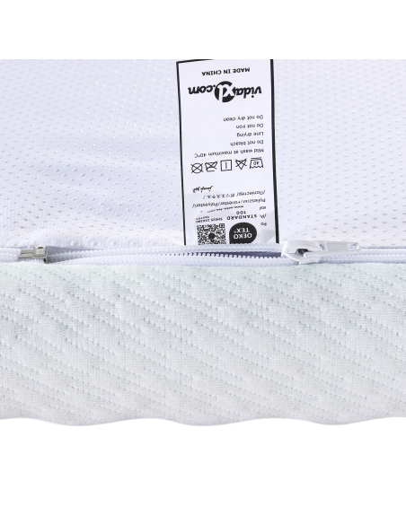 Topper per materasso Bianco e Verde 90 x 190 cm