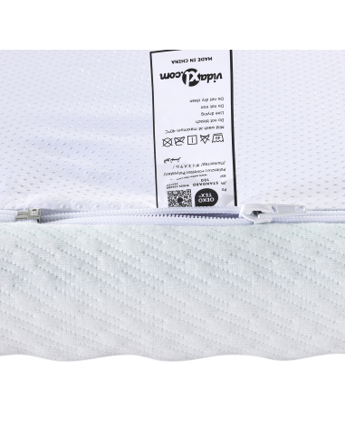 Topper per materasso Bianco e Verde 90 x 200 cm