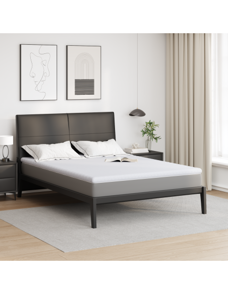 Topper per materasso Bianco 140 x 200 cm Tessuto Jacquard