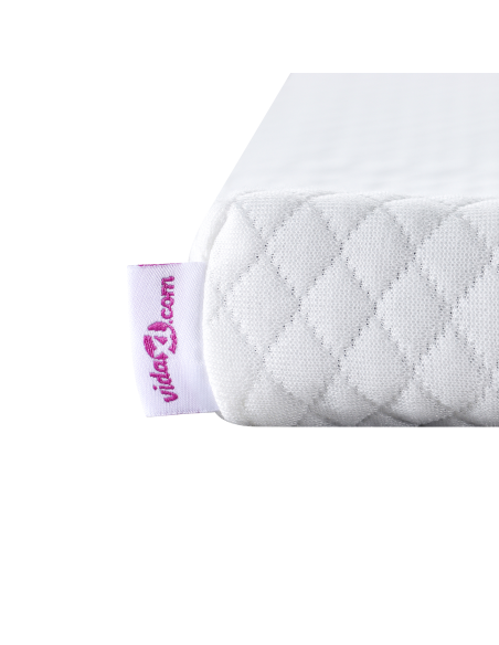 Topper per materasso Bianco 80 x 200 cm Tessuto Jacquard