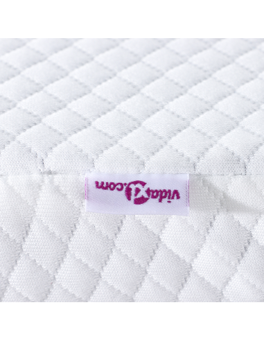 Topper per materasso Bianco 80 x 200 cm Tessuto Jacquard