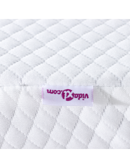 Topper per materasso Bianco 120 x 200 cm Tessuto Jacquard