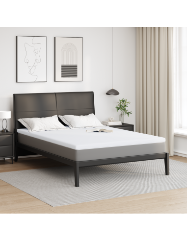 Topper per materasso Bianco 140 x 190 cm Tessuto Jacquard