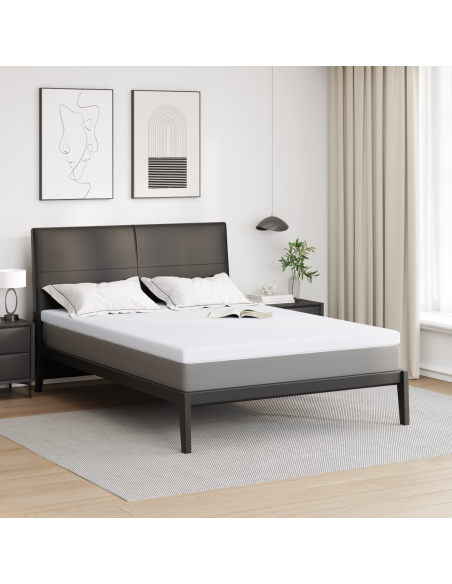 Topper per materasso Bianco 140 x 200 cm Tessuto Jacquard