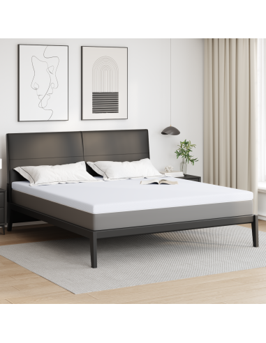 Topper per materasso Bianco 200 x 200 cm Tessuto Jacquard