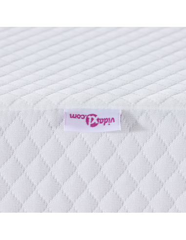 Topper per materasso Bianco 120 x 200 cm Tessuto Jacquard