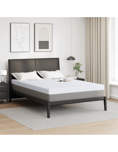 Topper per materasso Bianco 140 x 190 cm Tessuto Jacquard