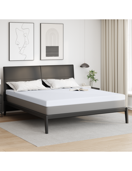 Topper per materasso Bianco 180 x 200 cm Tessuto Jacquard