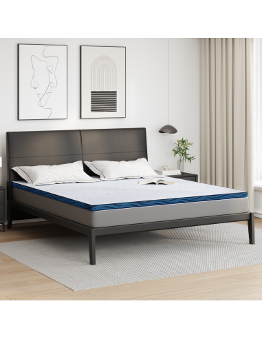 Topper per materasso Bianco 180 x 200 cm Tessuto Jacquard