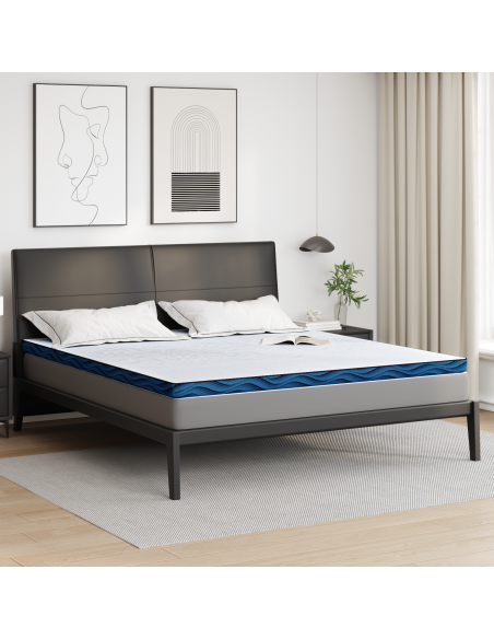 Topper per materasso Bianco 180 x 200 cm Tessuto Jacquard