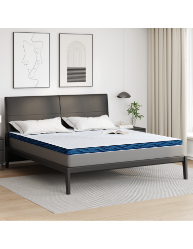 Topper per materasso Bianco 200 x 200 cm Tessuto Jacquard