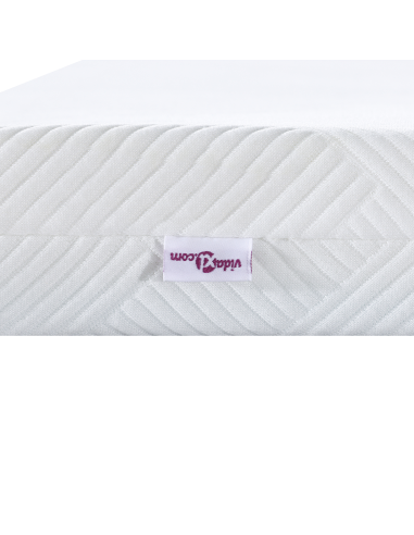 Topper per materasso Bianco 80 x 200 cm Tessuto Jacquard