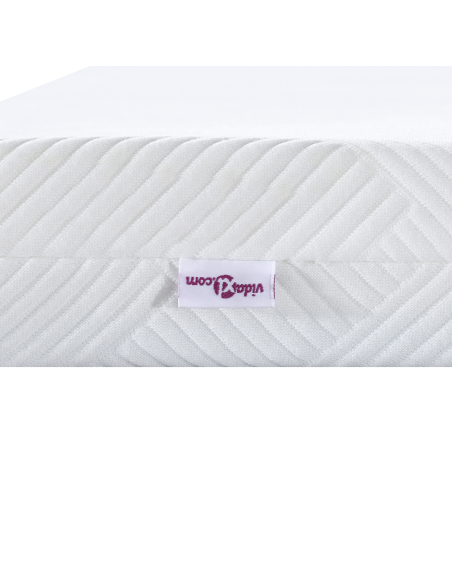 Topper per materasso Bianco 80 x 200 cm Tessuto Jacquard