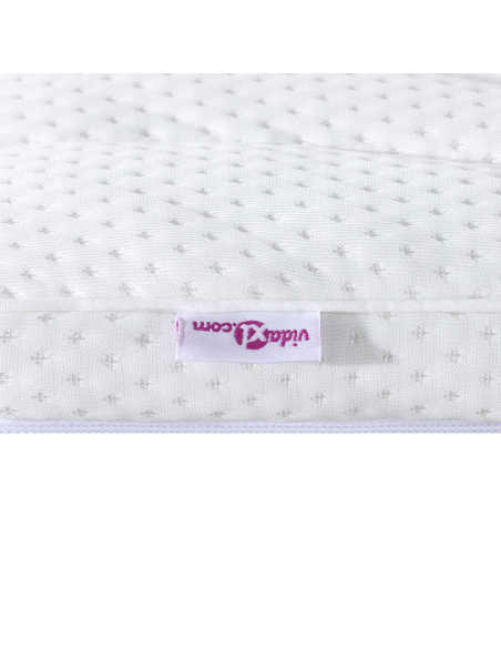 Topper per materasso Bianco 120 x 200 cm Tessuto a maglia