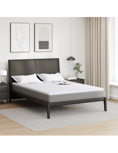 Topper per materasso Bianco 140 x 190 cm Tessuto a maglia