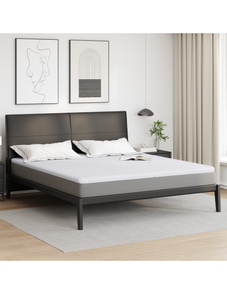 Topper per materasso Bianco 180 x 200 cm Tessuto a maglia
