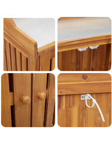 Mobiletto da Giardino con lo scaffale Naturale 93 x 41,5 x 98cm