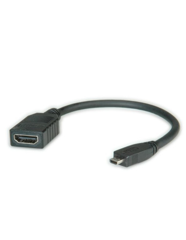 ADATTATORE MICRO HDMI-HDMI 4K M/F 3840x2160 @30Hz CON CAVO 0,15MT