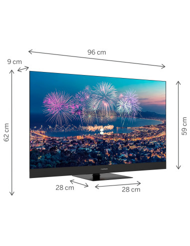 TV 55 THOMSON UHD  SMART 4K QLED PIEE GOOGLE TV FRONT SPEAKER