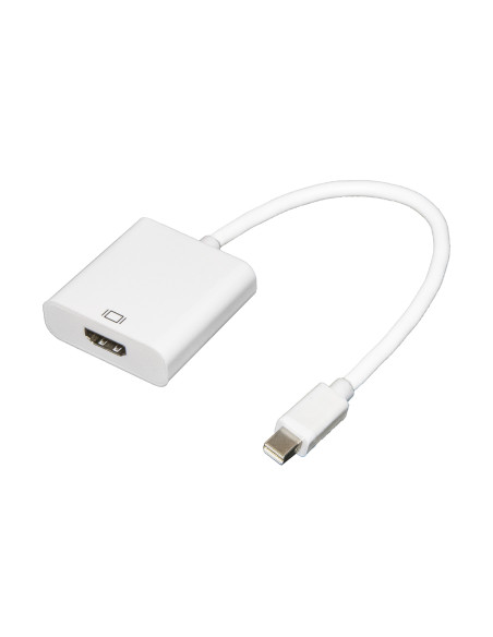 ADATTATORE MINI DP-HDMI M/F CON CAVO 0,15CM BIANCO