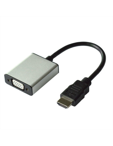 ADATTATORE HDMI-VGA 2K M/F + AUDIO 1920x1080/1200 @60Hz CON CAVO 015MT