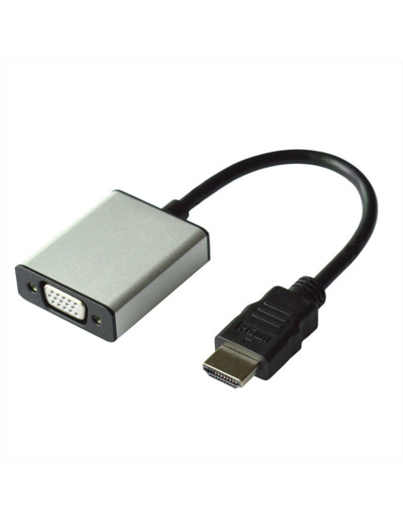 ADATTATORE HDMI-VGA 2K M/F + AUDIO 1920x1080/1200 @60Hz CON CAVO 015MT
