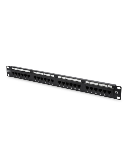 PATCH PANEL 24 PORTE NON SCHERMATO UTP CAT.6 8 POLI RACK 19