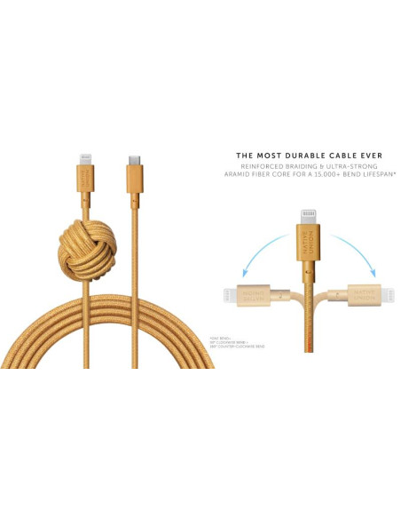 NIGHT CABLE-KV-C-LIGHTNING-KRAFT USB-C TO LIGHTNING  3M