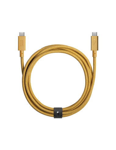 CAVO BELT PRO CON FIBBIA 2.4M-240W USB-C/USB-C- KRAFT