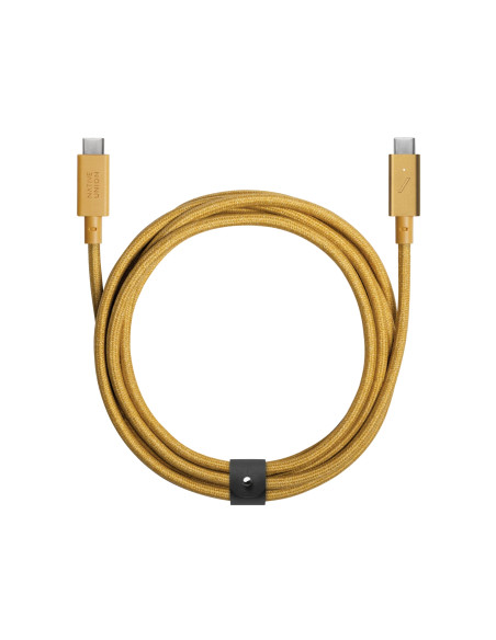 CAVO BELT PRO CON FIBBIA 2.4M-240W USB-C/USB-C- KRAFT