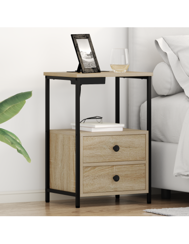 Armadio da Notte con cassetto Rovere Sonoma 40 x 31 x 60 cm