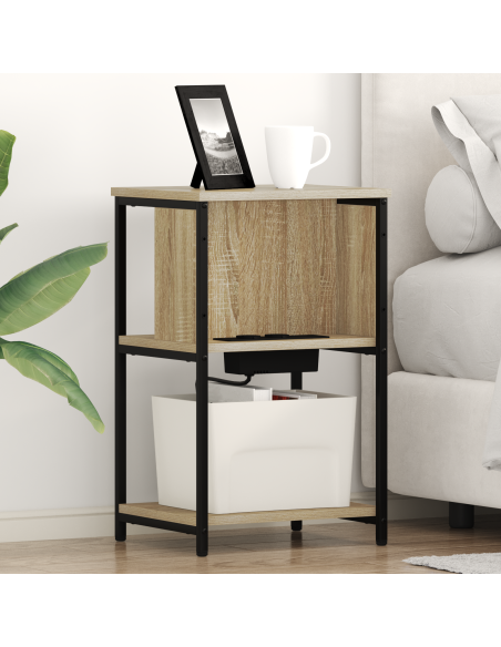 Armadio da Notte 2 pcs Rovere Sonoma 38 x 31 x 61 cm