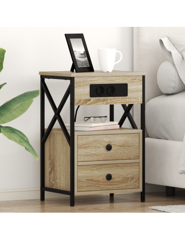 Armadio da Notte con cassetto Rovere Sonoma 40 x 31 x 60 cm