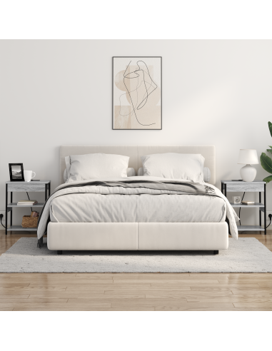 Armadio da Notte Grigio Sonoma 41 x 31 x 51 cm