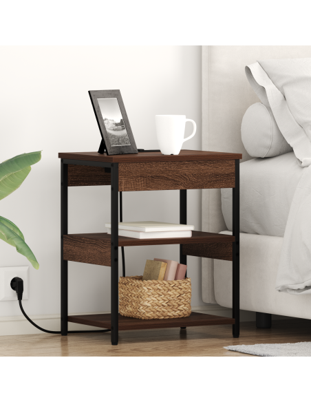 Armadio da Notte 2 pcs Rovere Marrone 41 x 31 x 51 cm