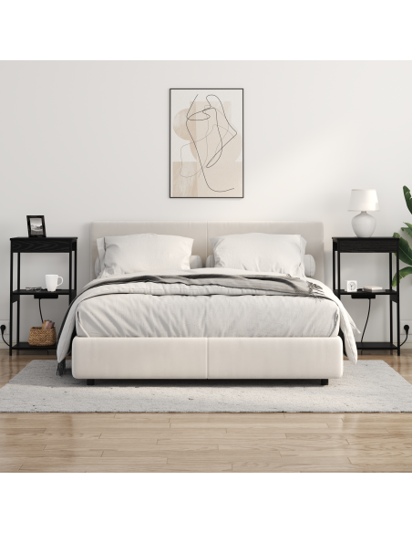 Armadio da Notte Rovere Nero 41 x 31 x 76 cm Legno multistrato