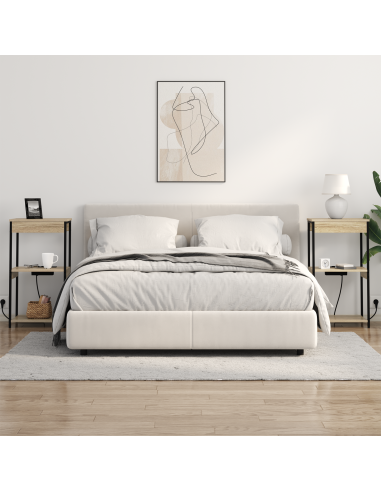 Armadio da Notte con lo scaffale Rovere Sonoma 41 x 31 x 76 cm