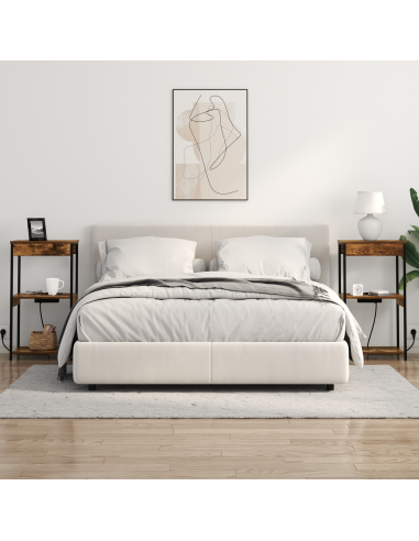 Armadio da Notte Rovere fumé 41 x 31 x 76 cm Legno multistrato