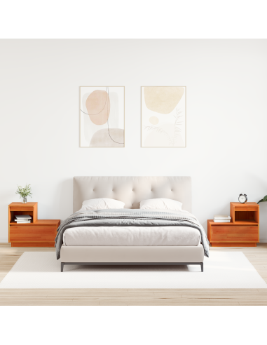 Armadio da Notte 2 pcs Marrone cerato 60 x 34 x 51 cm