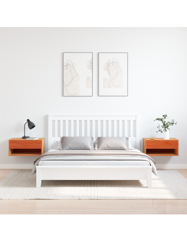 Comodino con cassetto 2 pcs Marrone cerato 50 x 32,5 x 24 cm