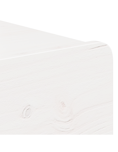 Comodino Bianco 44 x 32,5 x 40 cm Legno di pino massello