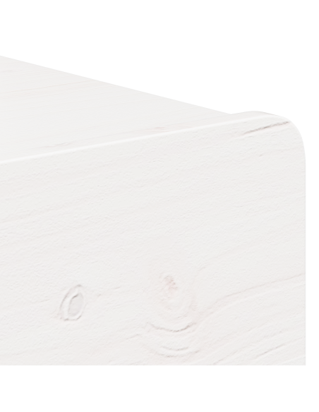 Comodino Bianco 44 x 32,5 x 40 cm Legno di pino massello