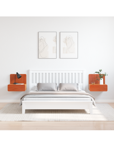 Comodino con cassetto 2 pcs Marrone cerato 44 x 32,5 x 40 cm