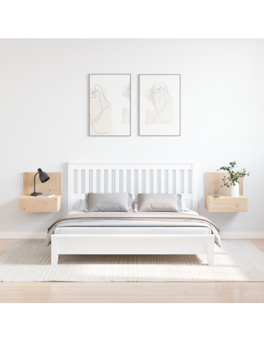 Comodino 2 pcs Marrone 42 x 32,5 x 40 cm Legno di pino massello