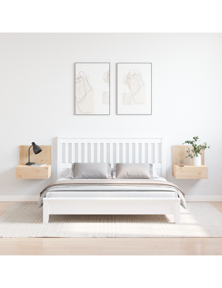 Comodino 2 pcs Marrone 42 x 32,5 x 40 cm Legno di pino massello